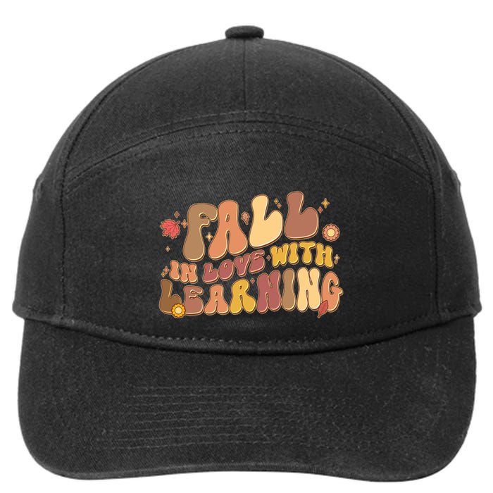 Cute Retro Fall In Love With Learning 7-Panel Snapback Hat