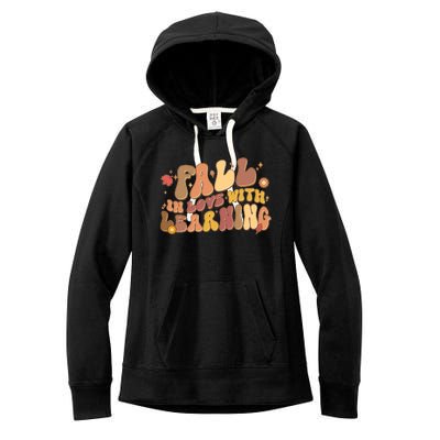 Cute Retro Fall In Love With Learning Women's Fleece Hoodie