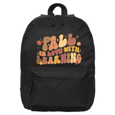 Cute Retro Fall In Love With Learning 16 in Basic Backpack