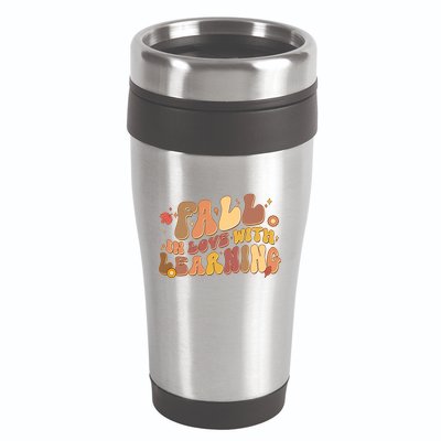 Cute Retro Fall In Love With Learning 16oz Travel Tumbler