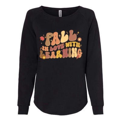 Cute Retro Fall In Love With Learning Womens California Wash Sweatshirt