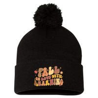 Cute Retro Fall In Love With Learning Pom Pom 12in Knit Beanie