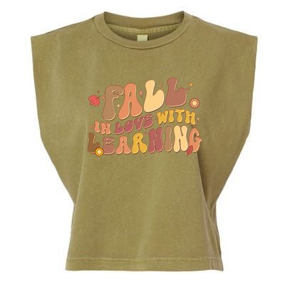 Cute Retro Fall In Love With Learning Garment-Dyed Women's Muscle Tee