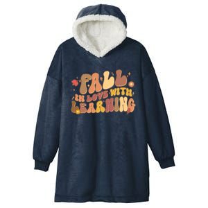 Cute Retro Fall In Love With Learning Hooded Wearable Blanket