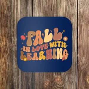 Cute Retro Fall In Love With Learning Coaster