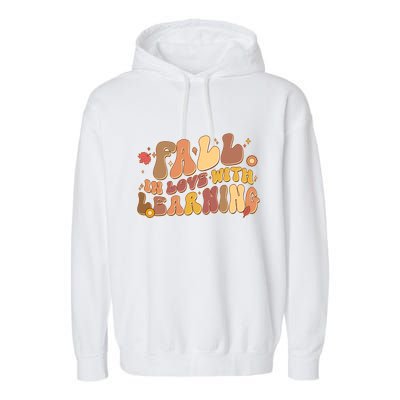 Cute Retro Fall In Love With Learning Garment-Dyed Fleece Hoodie