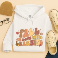 Cute Retro Fall In Love With Learning Hoodie