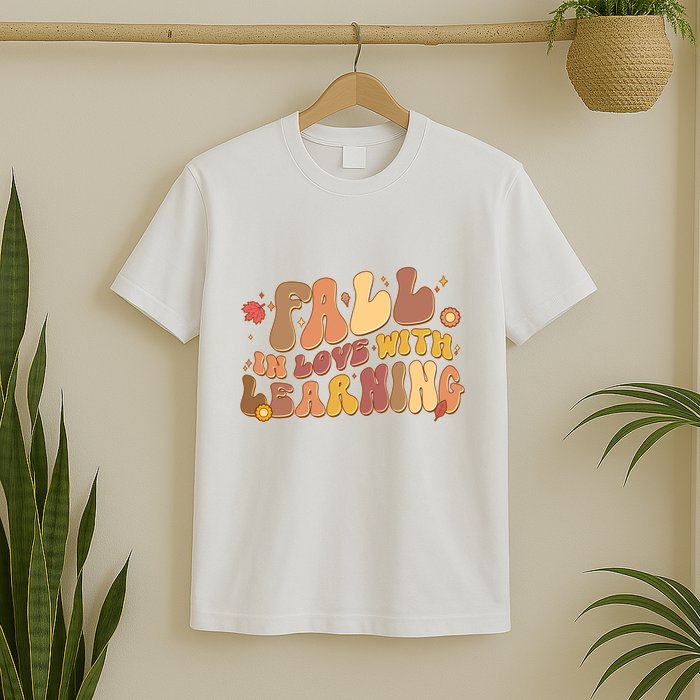 Cute Retro Fall In Love With Learning T-Shirt