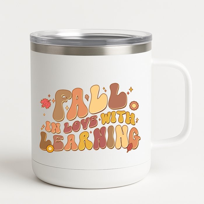 Cute Retro Fall In Love With Learning 12 oz Stainless Steel Tumbler Cup