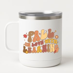 Cute Retro Fall In Love With Learning 12 oz Stainless Steel Tumbler Cup