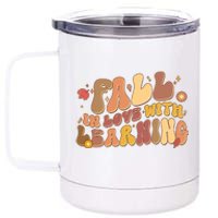 Cute Retro Fall In Love With Learning 12 oz Stainless Steel Tumbler Cup