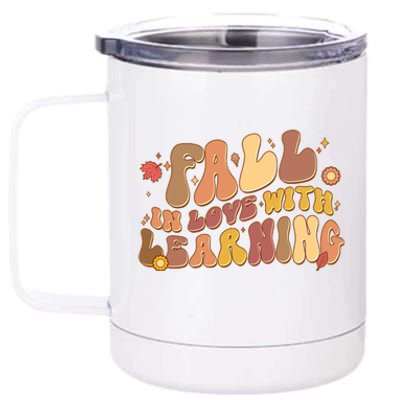 Cute Retro Fall In Love With Learning 12 oz Stainless Steel Tumbler Cup