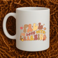 Cute Retro Fall In Love With Learning Mug