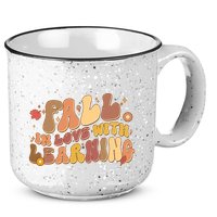 Cute Retro Fall In Love With Learning 15oz Campfire Ceramic Mug