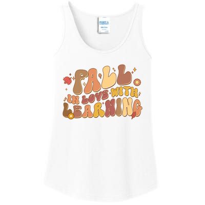 Cute Retro Fall In Love With Learning Ladies Essential Tank