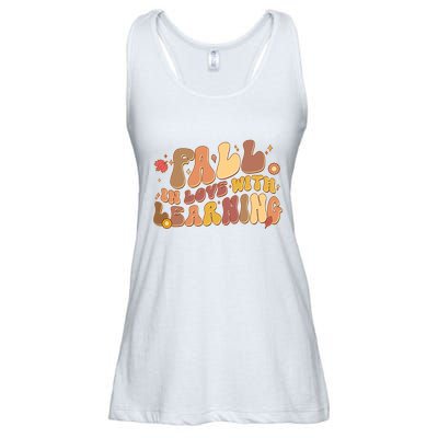 Cute Retro Fall In Love With Learning Ladies Essential Flowy Tank