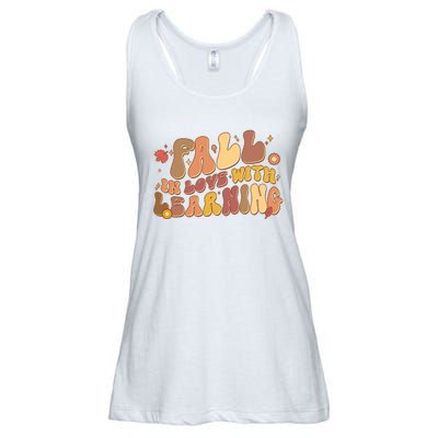 Cute Retro Fall In Love With Learning Ladies Essential Flowy Tank