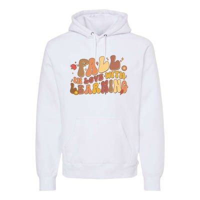 Cute Retro Fall In Love With Learning Premium Hoodie