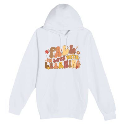Cute Retro Fall In Love With Learning Premium Pullover Hoodie