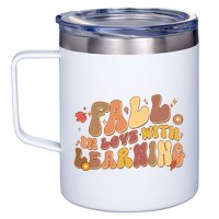 Cute Retro Fall In Love With Learning 12oz Stainless Steel Coffee Mug