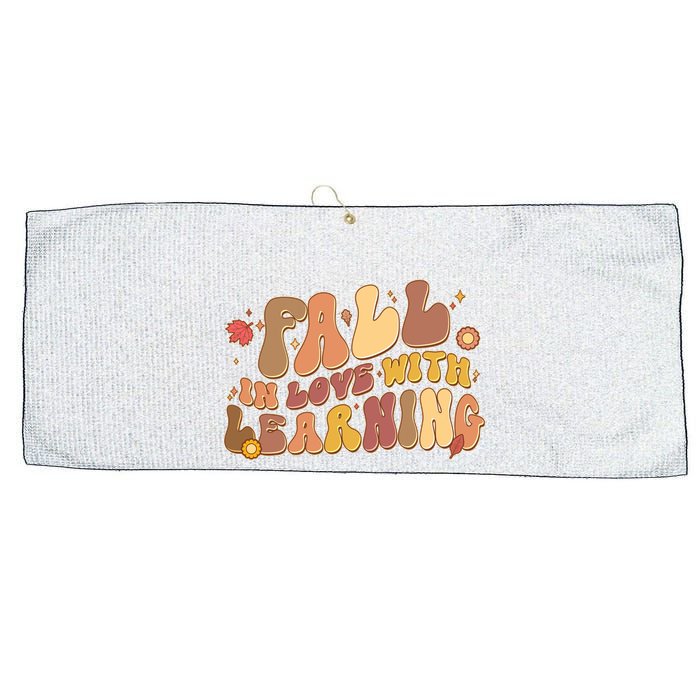 Cute Retro Fall In Love With Learning Large Microfiber Waffle Golf Towel