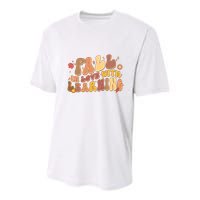 Cute Retro Fall In Love With Learning Youth Performance Sprint T-Shirt