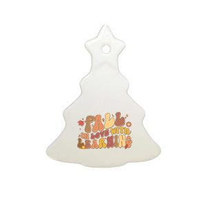 Cute Retro Fall In Love With Learning Ceramic Tree Ornament