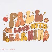 Cute Retro Fall In Love With Learning Poster