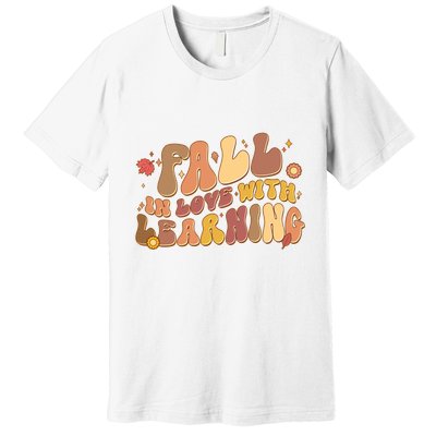 Cute Retro Fall In Love With Learning Premium T-Shirt