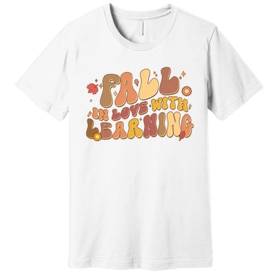 Cute Retro Fall In Love With Learning Premium T-Shirt