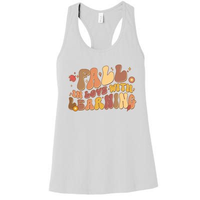 Cute Retro Fall In Love With Learning Women's Racerback Tank