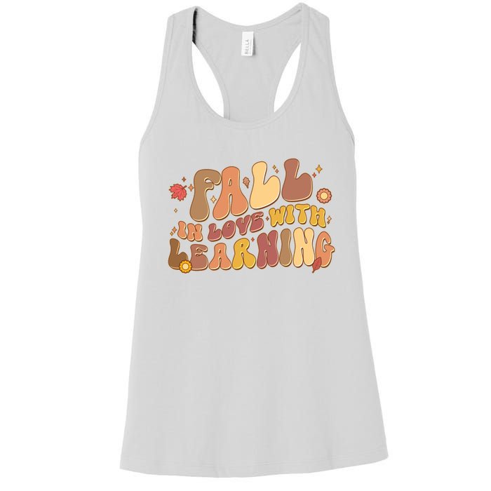 Cute Retro Fall In Love With Learning Women's Racerback Tank