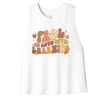 Cute Retro Fall In Love With Learning Women's Racerback Cropped Tank