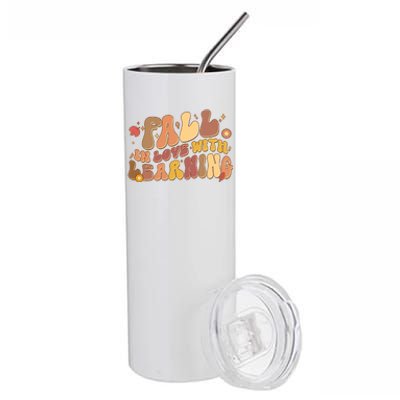 Cute Retro Fall In Love With Learning Stainless Steel Tumbler