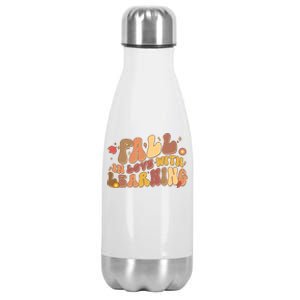 Cute Retro Fall In Love With Learning Stainless Steel Insulated Water Bottle