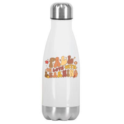 Cute Retro Fall In Love With Learning Stainless Steel Insulated Water Bottle