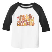 Cute Retro Fall In Love With Learning Toddler Fine Jersey T-Shirt