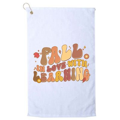 Cute Retro Fall In Love With Learning Golf Towel