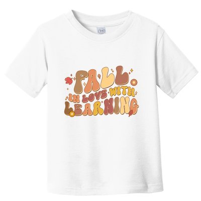 Cute Retro Fall In Love With Learning Toddler T-Shirt