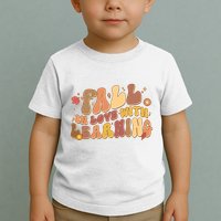 Cute Retro Fall In Love With Learning Toddler T-Shirt