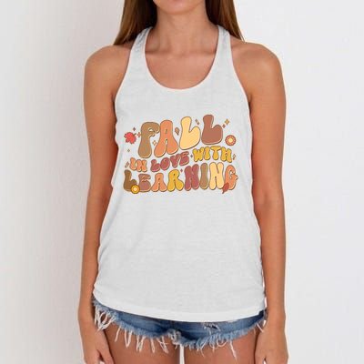 Cute Retro Fall In Love With Learning Women's Knotted Racerback Tank