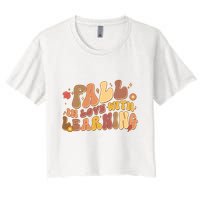 Cute Retro Fall In Love With Learning Crop Top