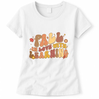 Cute Retro Fall In Love With Learning Womens T-Shirt