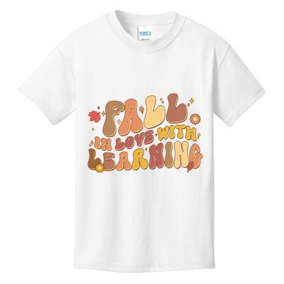 Cute Retro Fall In Love With Learning Kids T-Shirt