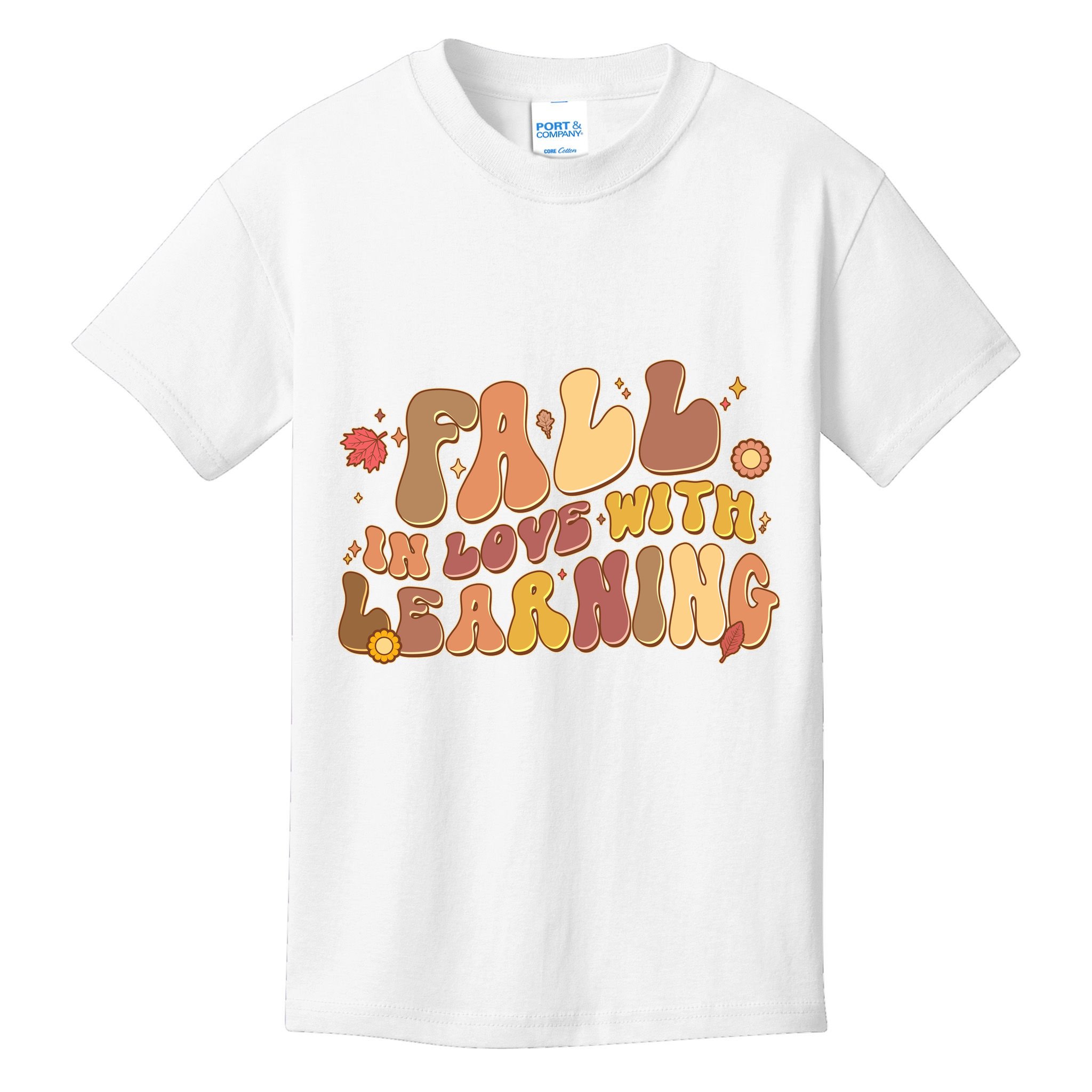 Cute Retro Fall In Love With Learning Kids T-Shirt