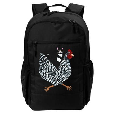 Cat Riding Funny Chicken Tuxedo Cat On A Chicken Lover Daily Commute Backpack