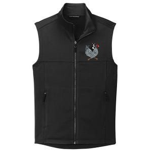 Cat Riding Funny Chicken Tuxedo Cat On A Chicken Lover Collective Smooth Fleece Vest