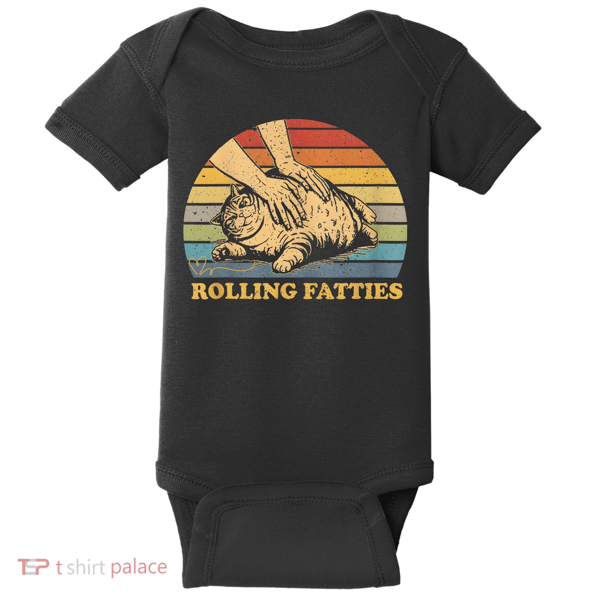 Cat Rolling Fatties  Fun And Quirky Cat Baby Bodysuit