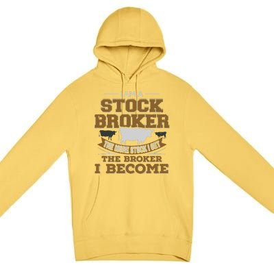 Cattle Rancher Funny Cow Stockbroker Cattleman Farmer Premium Pullover Hoodie