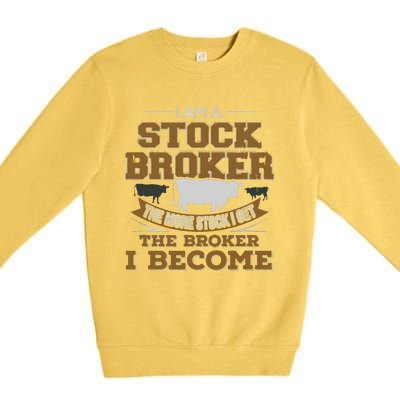 Cattle Rancher Funny Cow Stockbroker Cattleman Farmer Premium Crewneck Sweatshirt